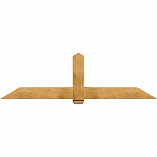 Ekena Millwork Eugene Rough Sawn Timber Gable Bracket, Western Red Cedar, 84"W x 24"H x 6"D x 6"F, 7/12 Pitch GBW084X24X0606EUG00RWR - main